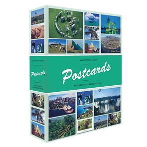 Postcards album for 200 postcards, incl. 50 hard-bound transparent sleeves