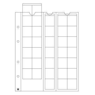 Optima coin sheets, for 35 coins up to 27 mm Ø, clear