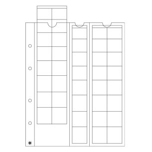 Optima coin sheets, for Euro Sets up to 26 mm Ø, clear