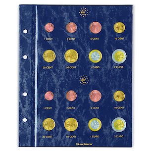 Vista coin sheets, Euro neutral each for 2 coin Sets per sheet