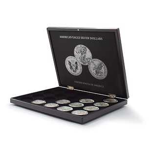 Volterra Uno - Presentation case for 20 silver coins ‘American Eagle’ in capsules