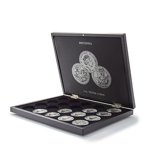 Volterra Uno - Presentation case for 20 silver coins ‘Britannia’ in capsules