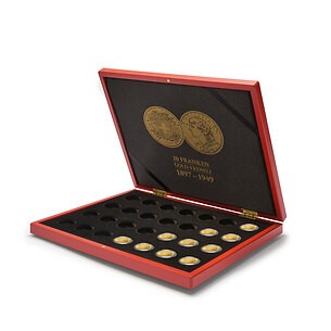 Volterra Uno - Presentation case for 28 Vreneli gold coins (20 CHF) in capsules