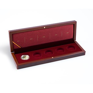 Volterra coin case for 5 German 50-Euro gold coins “Deutsches Handwerk” in capsules