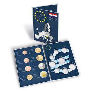 Coin card for 1 euro coin set  Croatia