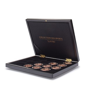 Volterra Uno - Presentation case for 19 coins ¼ Euro Collection de Sport in capsules