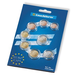 Grips coin capsules for one Euro coin Set