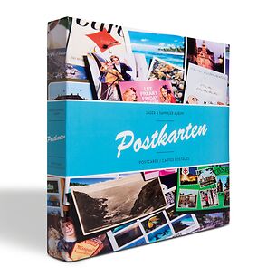 Postcards album for 600 postcards, incl. 50 hard-bound transparent sleeves