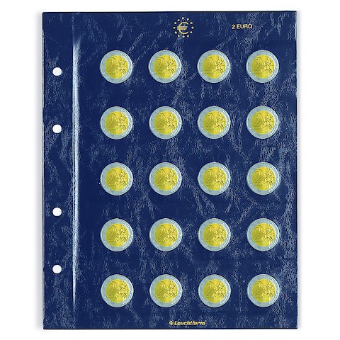 Vista coin sheets, for 2-Euro   coins