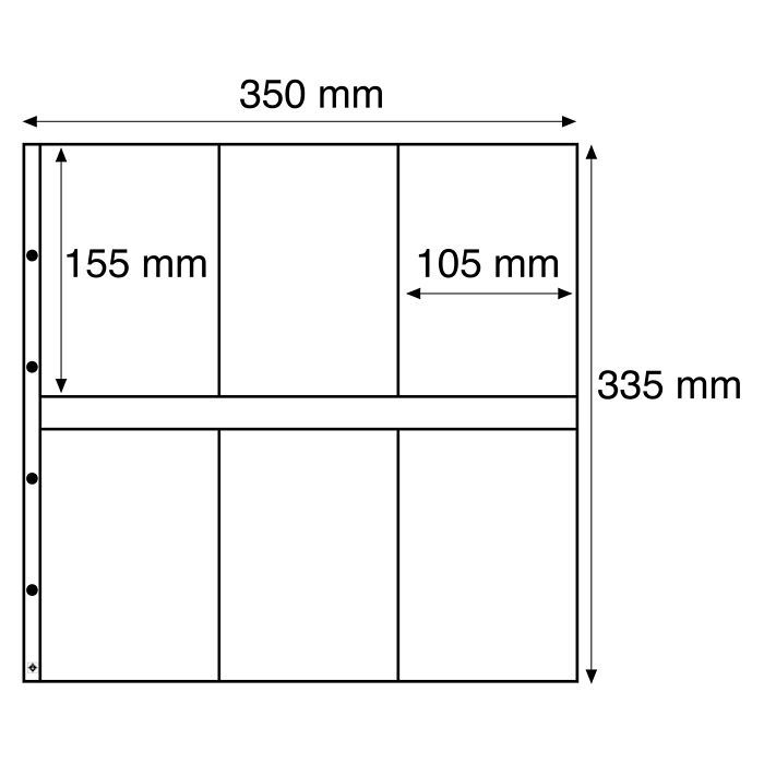 plastic pockets MAXIMUM, for New postcards, Portrait, white