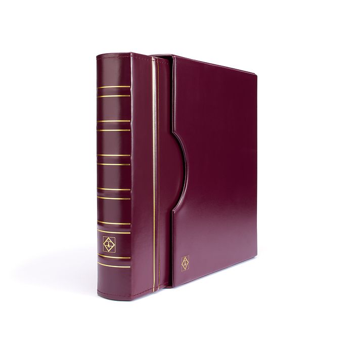 Grande ring binder in classic  design, incl. slipcase, red