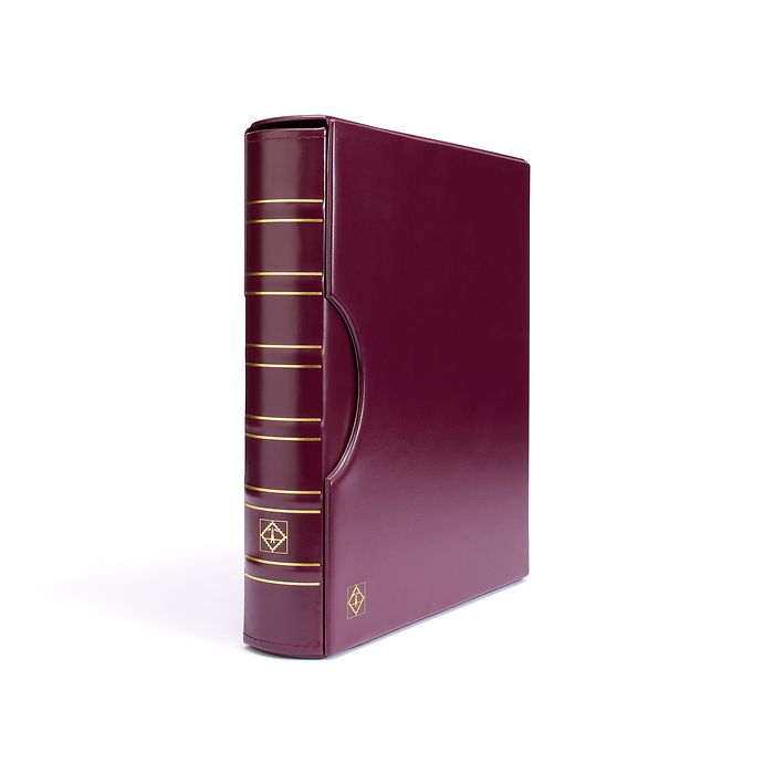 Grande ring binder in classic  design, incl. slipcase, red