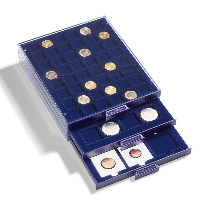 Smart Coin Box, with 35 square Compartments up to 27 mm Ø