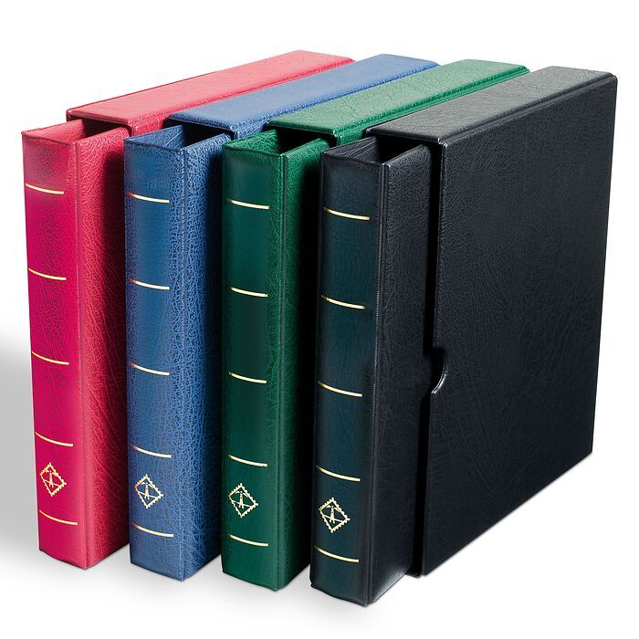 Optima F ring binder, incl. slipcase, blue