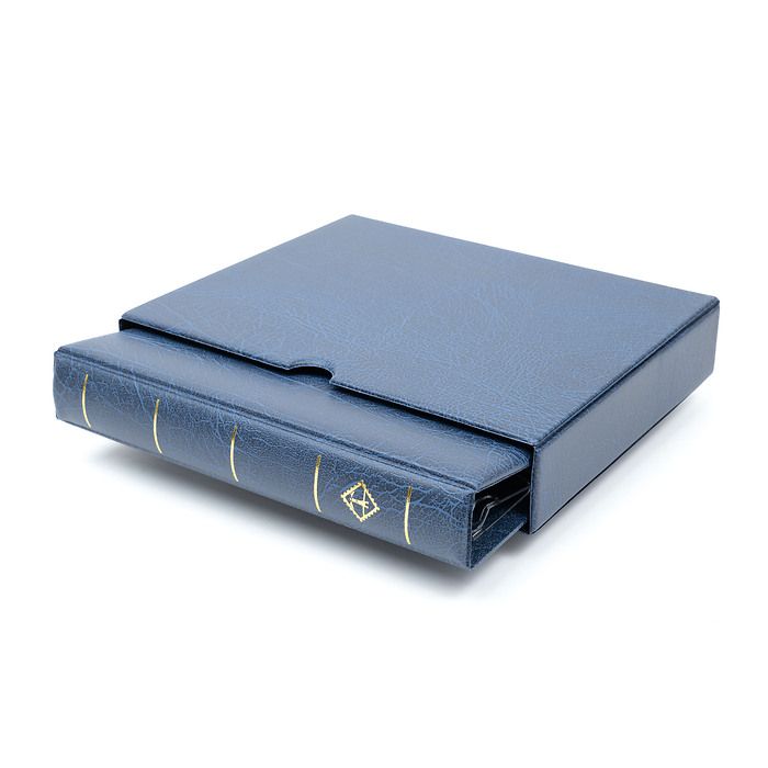 Optima F ring binder, incl. slipcase, blue