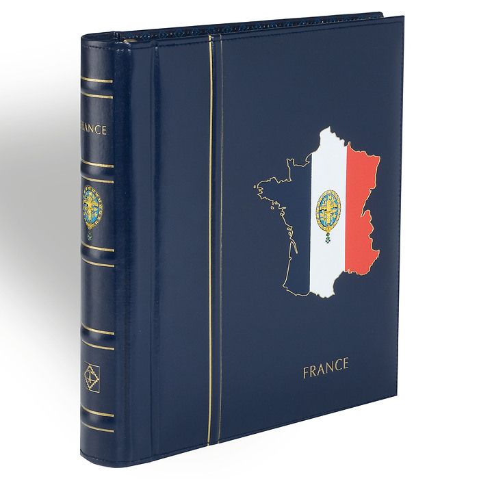 Perfect DP turn-bar binder, Classic Design, embossed ‘France’, blue