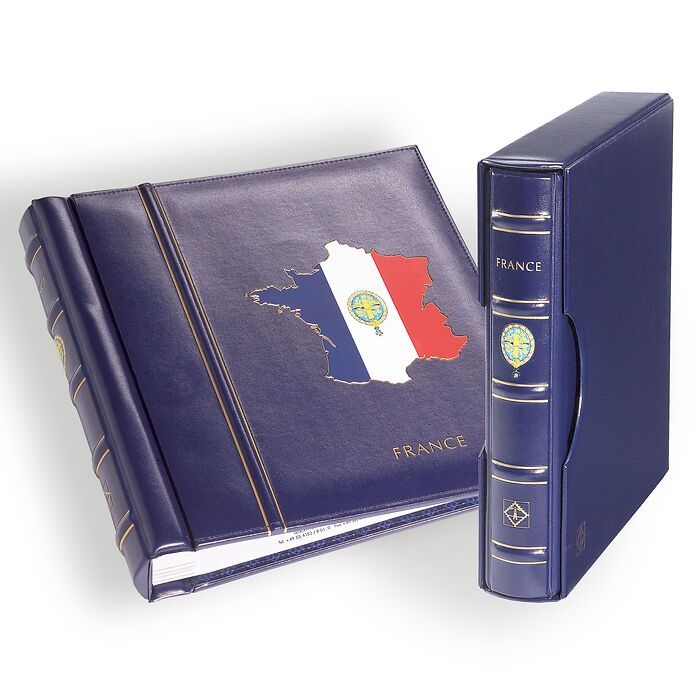 Perfect DP turn-bar binder, Classic Design, embossed ‘France’, blue