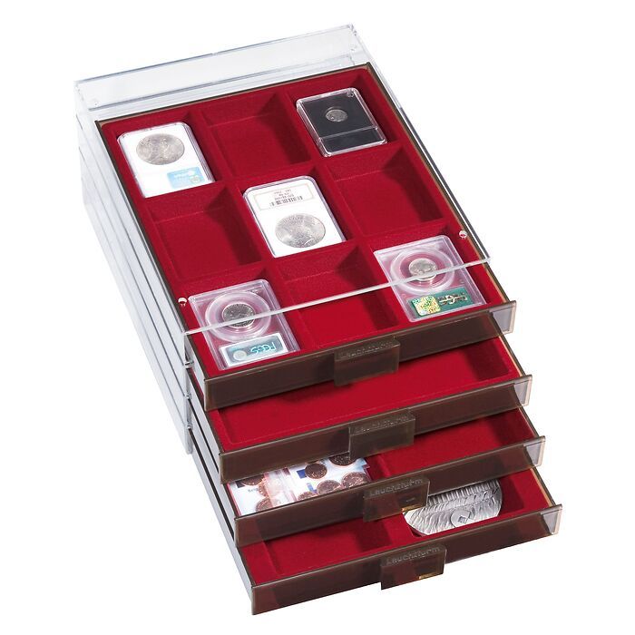 MB coin box without Compartments 210x270 mm, smoke-coloured