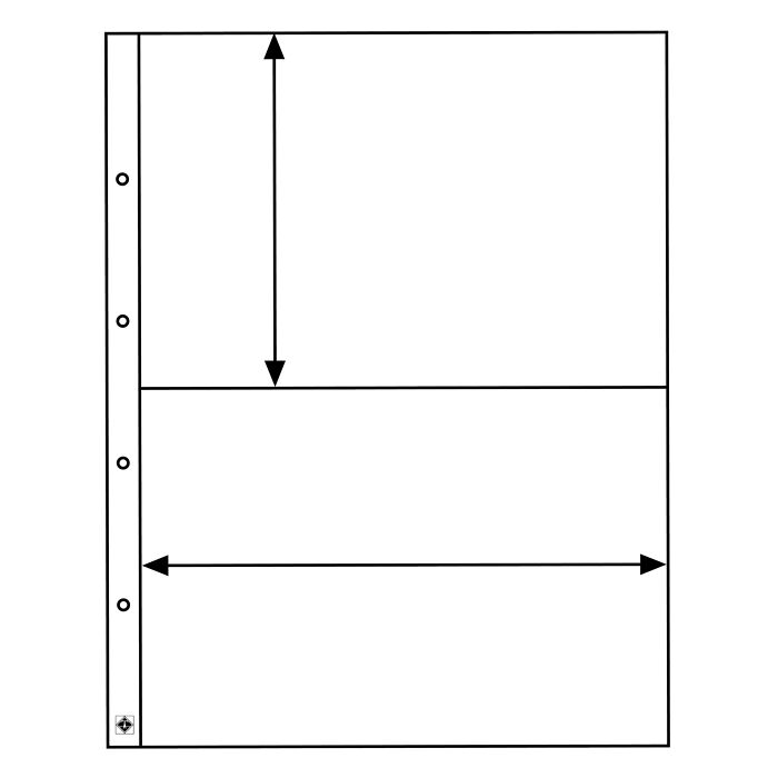 Kanzlei Plastic sheets, 2-way  division, clear