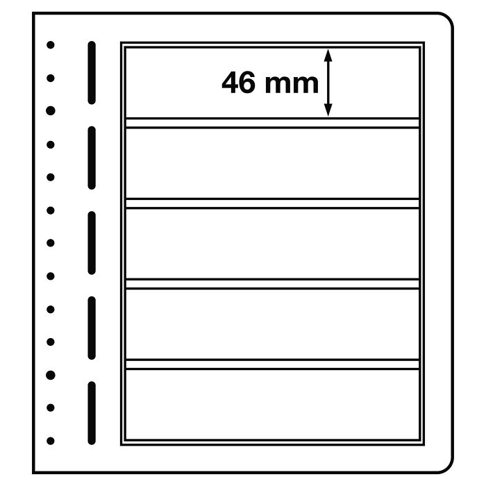 Lighthouse LB-bank sheets, 5-way division, 190x 46 mm