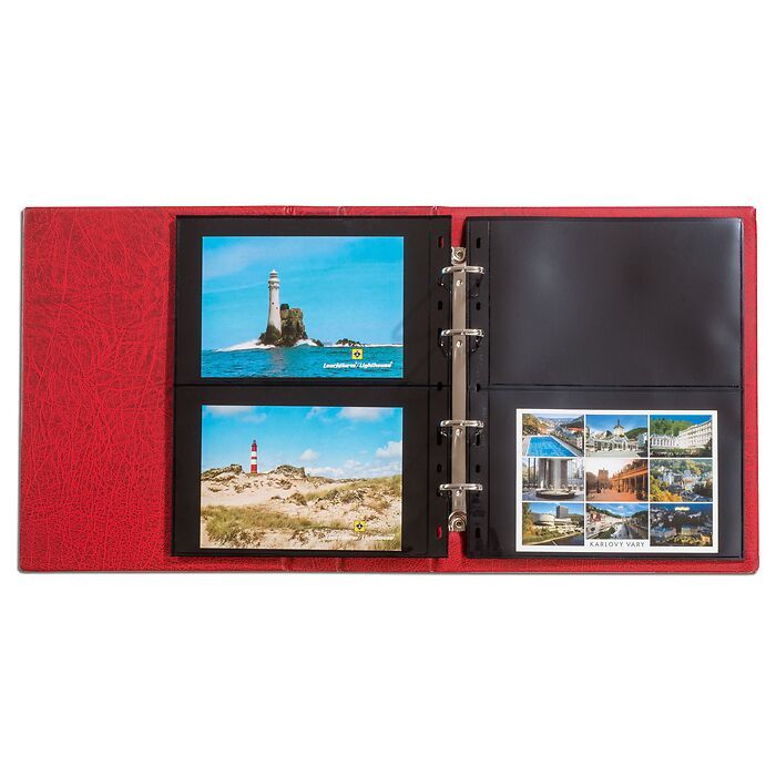 Optima Gigant ring binder, incl. slipcase, red