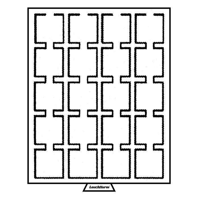 MB coin box with 20 square Compartments, 50 x 50 mm, smoke-coloured