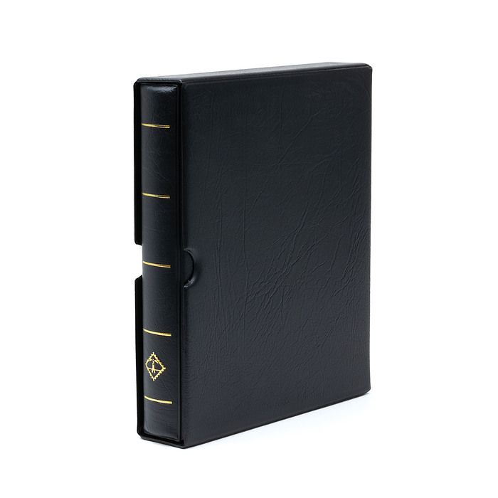 Optima F ring binder, incl. slipcase, black