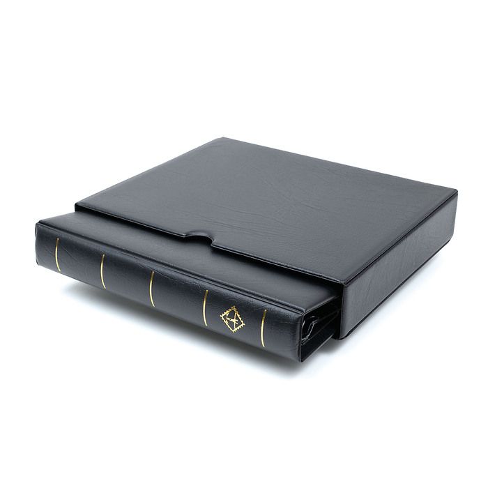 Optima F ring binder, incl. slipcase, black