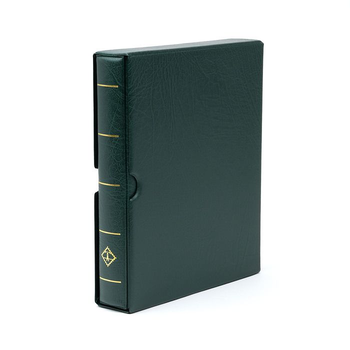 Optima F ring binder, incl. slipcase, green