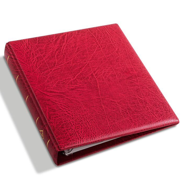 Optima F ring binder, incl. slipcase, red