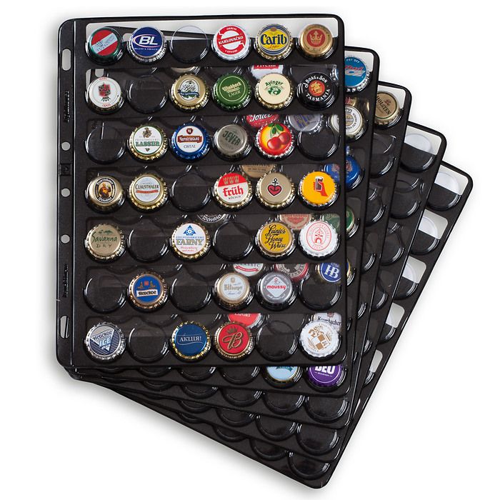 Grande ring binder for crown caps, incl. 5 Compart sleeves