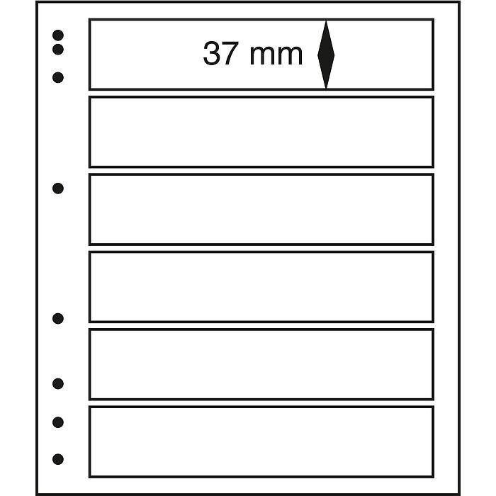 MOC LB-bank sheets with protective sheet, 6-way division