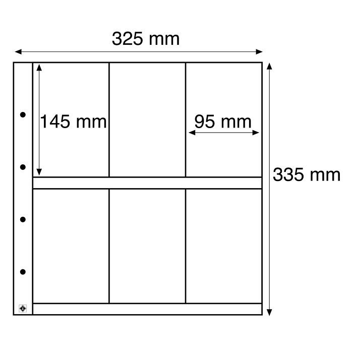 Maximum plastic sheets, for old postcards, portrait, clear