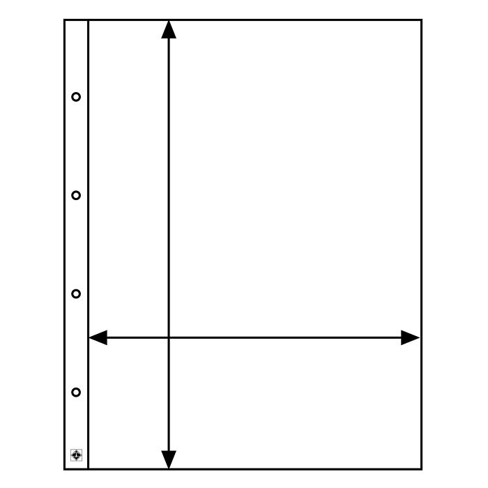 Folio plastic sheets, 1- way division, clear