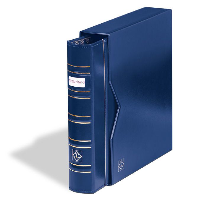 Optima Signum ring binder, classic design, incl. slipcase, blue