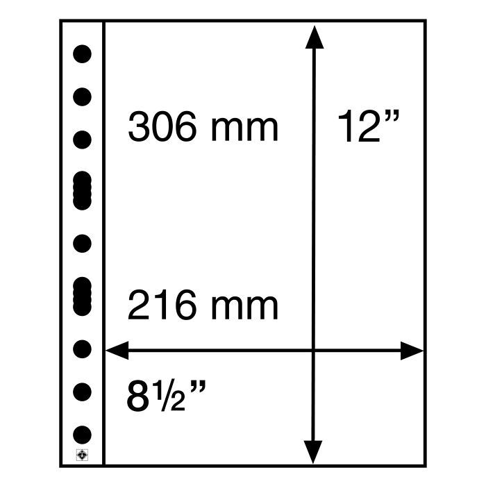 Grande plastic sheets with one divider, crystal clear, pack  of 5