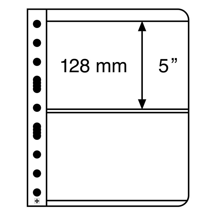 Plastic sheets VARIO, 2-way division, clear film