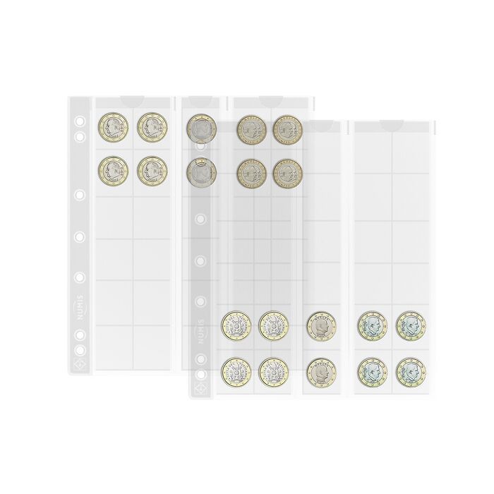 Numis coin sheets, 30 pockets  up to 25 mm Ø, Pack of 5