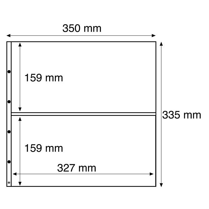 Maximum plastic sheets, divided in two, clear