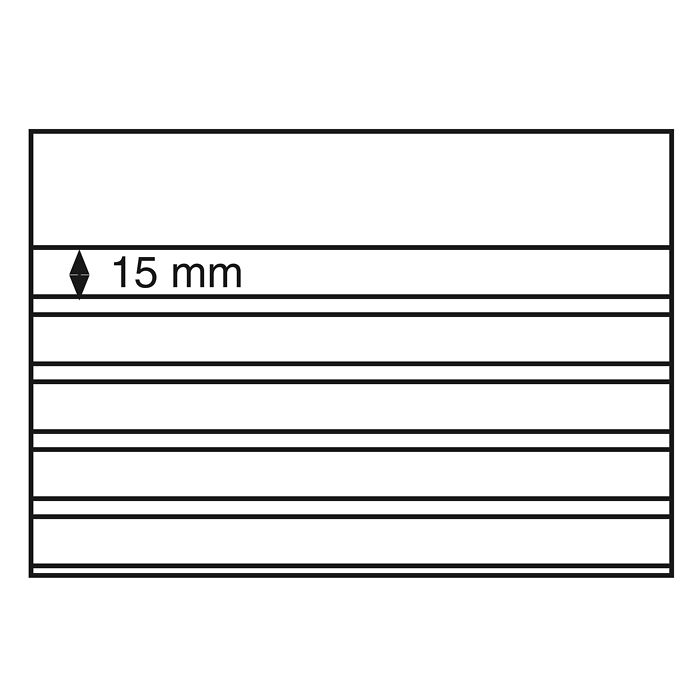 Insert cards, 5 clear strips with cover sheet, pack of 50, 210x148 mm (PS)