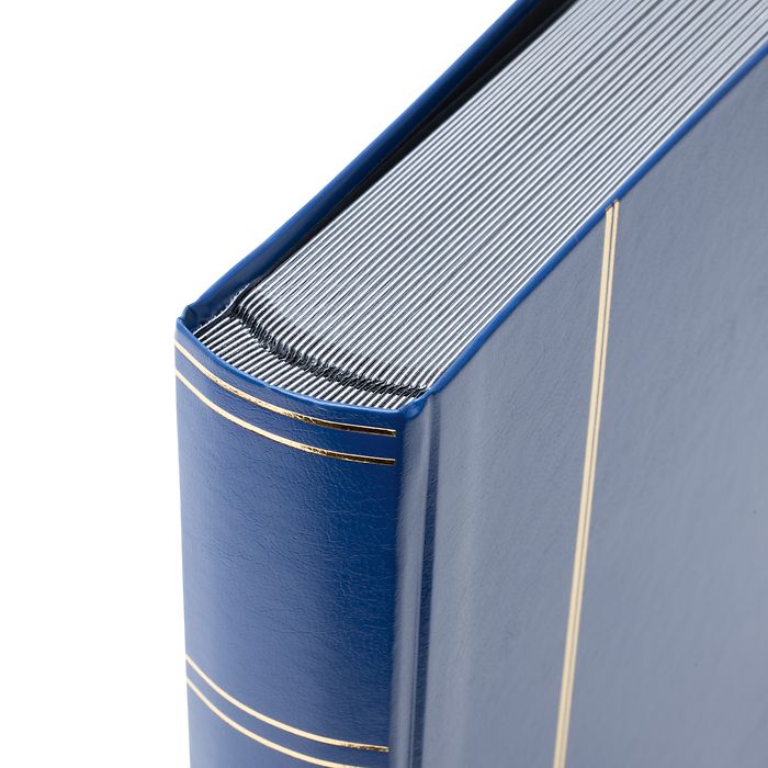 Basic stockbook, DIN A4, 64 black pages, unpadded cover, blue