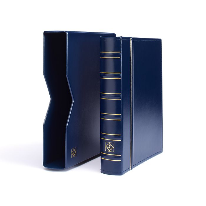 Vario ring binder in classic design, incl. slipcase, blue