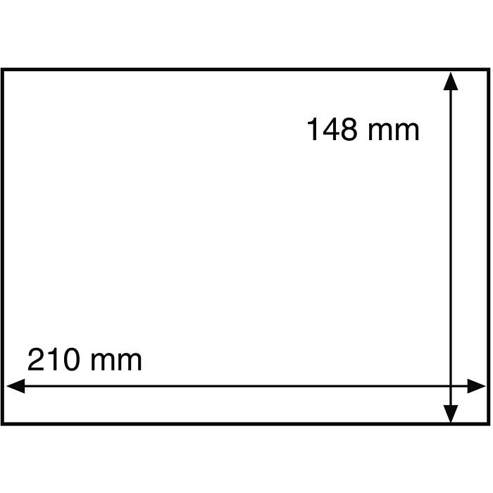 Basic 210 protective sleeves for banknotes 210x148 mm (A5), pack of 50