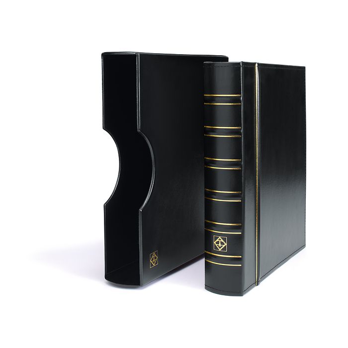 Grande ring binder in classic design incl. slipcase, black