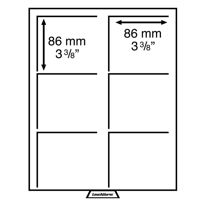 MB coin box 6 square Compartments (86x86 mm), smoke colour