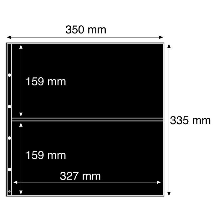 Maximum plastic sheets, divided in two, black