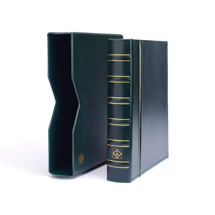 Vario ring binder in classic design, incl. slipcase, green