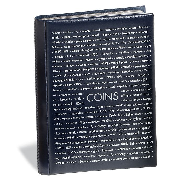 Route pocket album for 96 coins up to 33 mm diameter, blue