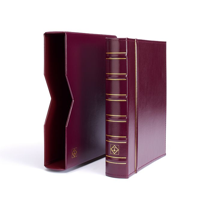 Vario ring binder in classic design, incl. slipcase, red