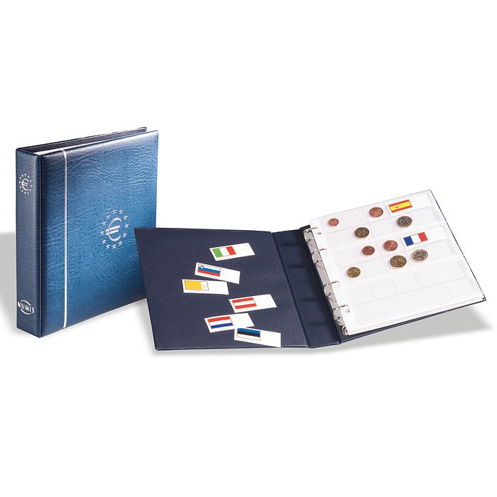 Numis euro coin album, incl. slipcase, blue